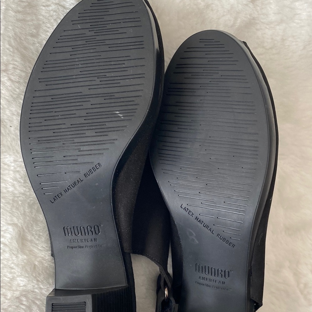 Munro Black Heels with Cage Design - Picture 9 of 10